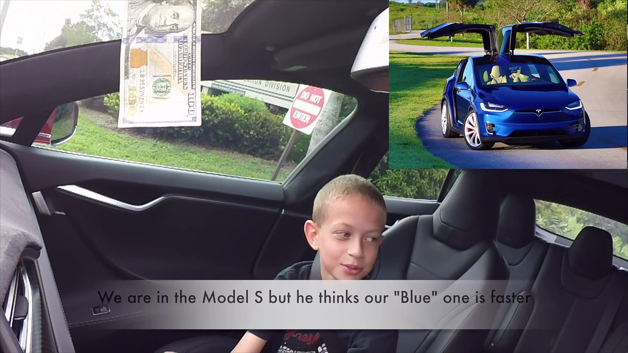 $ 100 Bill Tesla Model S P90D Sfida ridicola